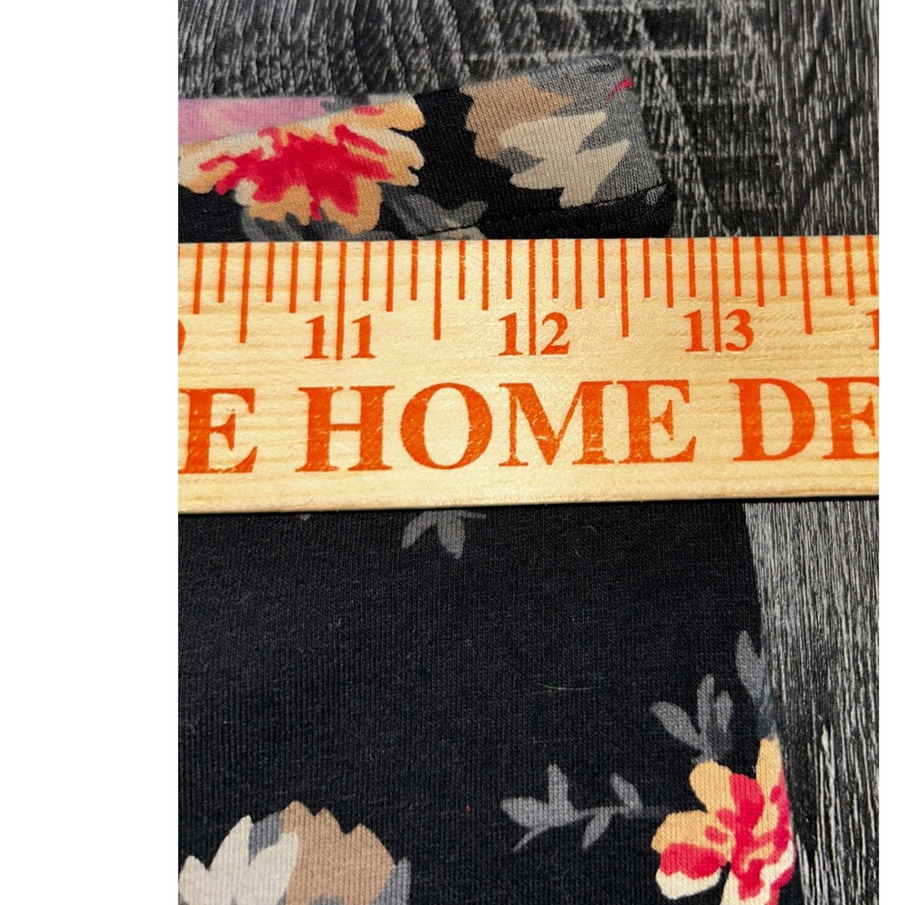 Express Womens XS Floral‎ Print Maxi Skirt Black Pink Casual Stretch - Picture 4 of 4